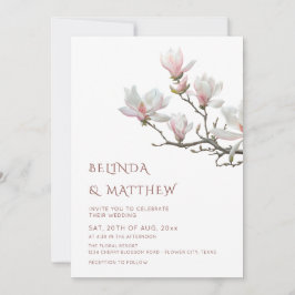 Invitación Fine Art Magnolia Casual Wedding