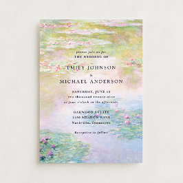 Invitación Fine Art Monet Water Lilies Wedding Invitation