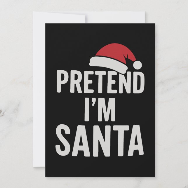 Invitación Finge que soy Santa - Humor divertido de Navidad (Anverso)