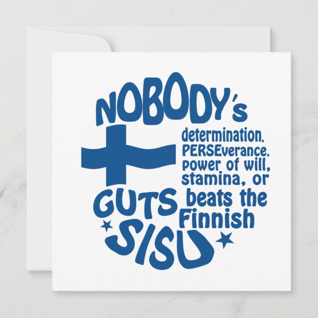 Invitación finlandesa SISU - personalizar! (Anverso)