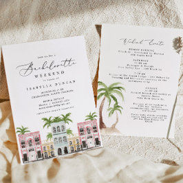 Invitación FIONA Watercolor Charleston SC Bachelorette