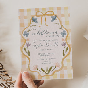 Invitación Fiora Silvestre Chica Boho Shower Coquette Lazo