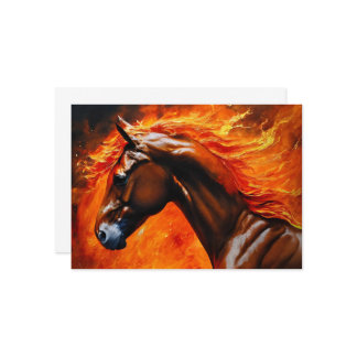Invitación fire horse, horse, animals, flame, fire