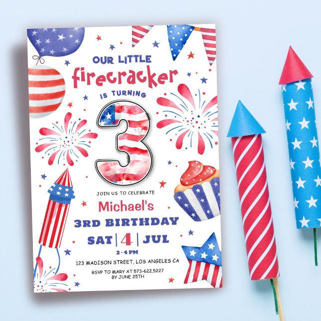 Invitación Firecracker 4 jul. 3.ª fiesta patriótica (Subido por el creador)