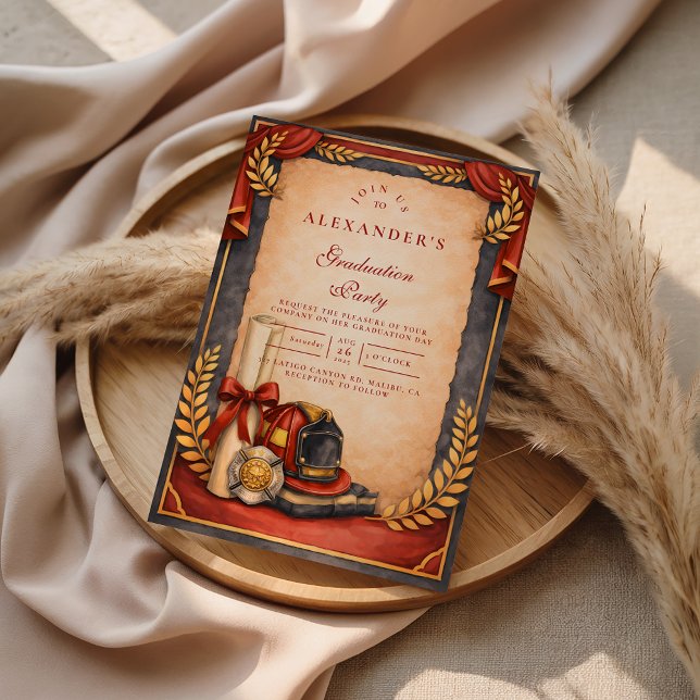 Invitación Firefighter Graduation Party (Subido por el creador)