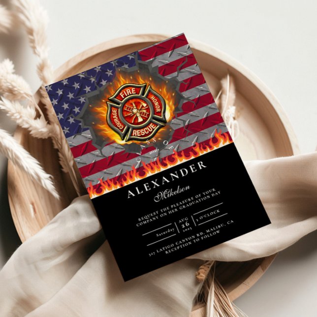 Invitación Firefighter Graduation Party (Subido por el creador)