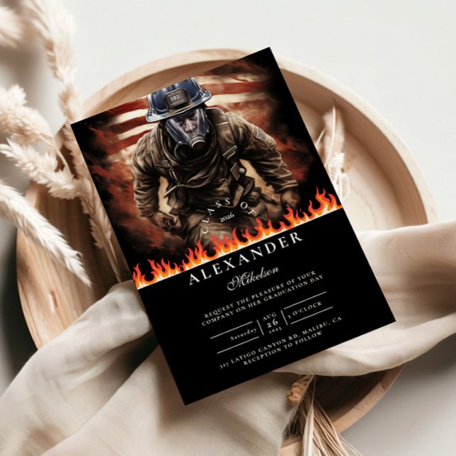 Invitación Firefighter Hero Graduation (Subido por el creador)