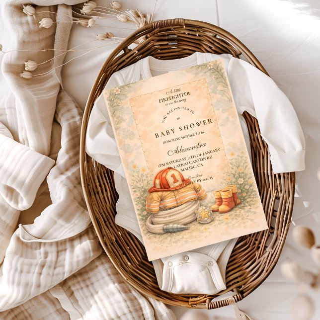 Invitación Firefighter Theme Baby Shower (Subido por el creador)