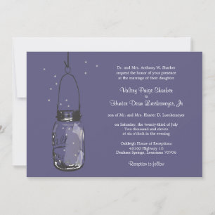 Invitación Fireflies & Mason Jar Wedding