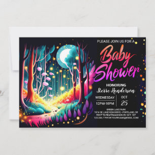 Invitación Firefly Dreamy Forest Baby Shower