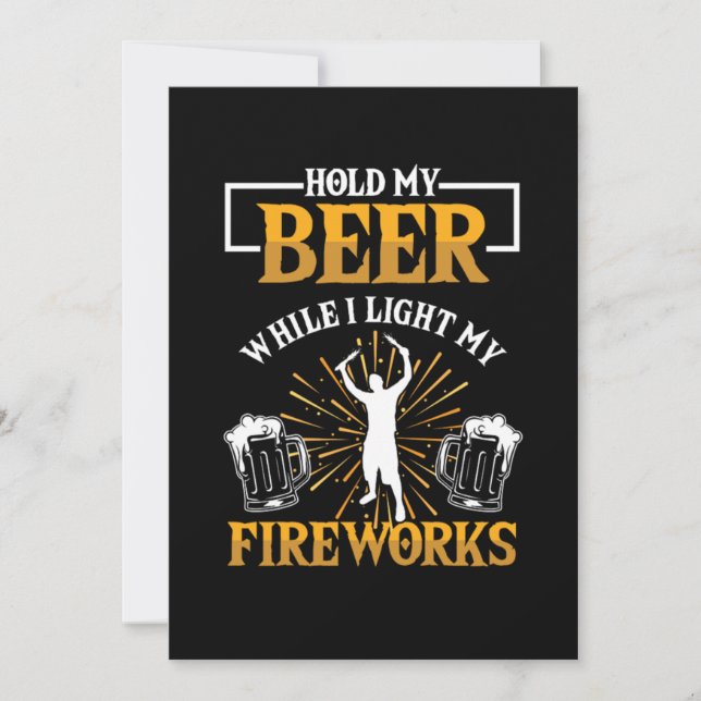 Invitación Fireworks Pyrotechnician Beer Firecracker Fun Gift (Anverso)