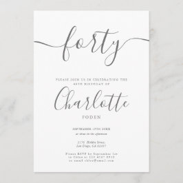 Invitación Firma 40 cumpleaños