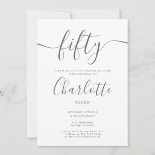 Invitación Firma 50.º cumpleaños