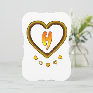 Invitación firma con la letra h,