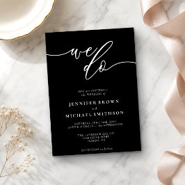 Invitación Firma de caligrafía negra Nosotros hacemos boda