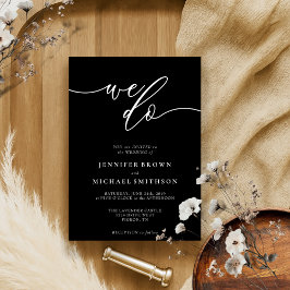 Invitación Firma de caligrafía negra que hacemos Boda