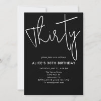 Firma de guión Treinta cumpleaños negro