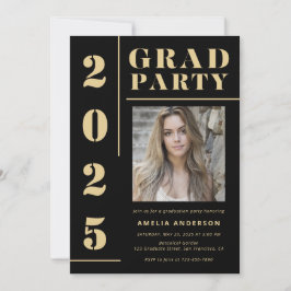 Invitación Firme fiesta de graduación de fotografía de la tip
