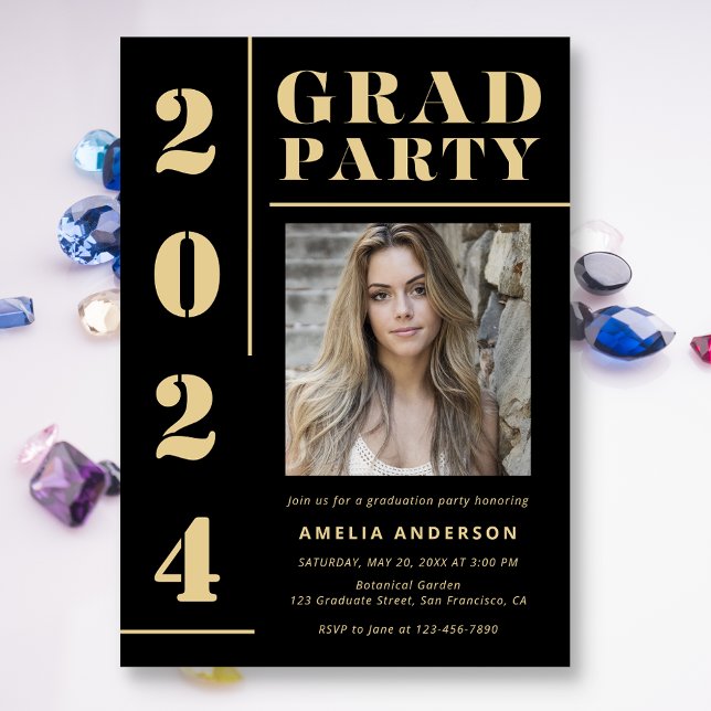 Invitación Firme fiesta de graduación de fotografía de la tip (Subido por el creador)