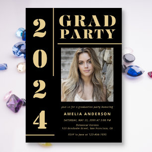Invitación Firme fiesta de graduación de fotografía de la tip