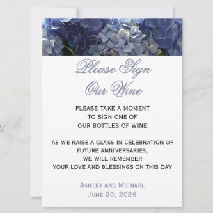 Invitación Firme Nuestro Vino Señal Hortensia