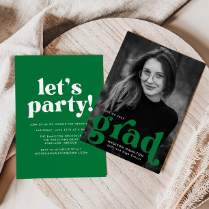 Invitación Firme tipografía Partido de Graduación de Fotograf