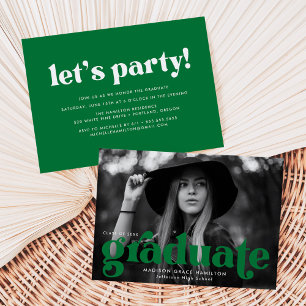 Invitación Firme tipografía Partido de Graduación de Fotograf