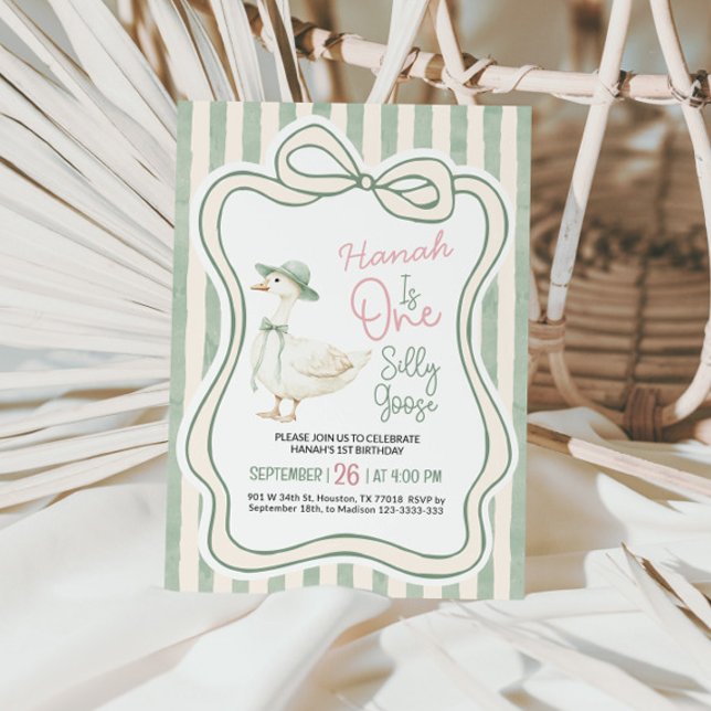 Invitación First Birthday Invitation, Silly Goose Birthday  (Subido por el creador)