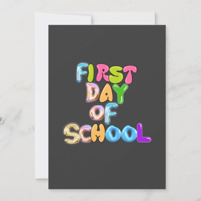 INVITACIÓN FIRST DAY OF SCHOOL, BACK TO SCHOOL GIFTS (Anverso)