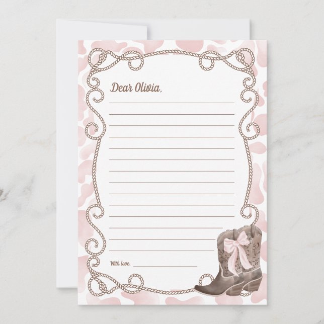 Invitación First Rodeo 1st Birthday Time Capsule Cards (Anverso)