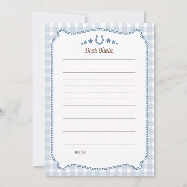 Invitación First Rodeo 1st Birthday Time Capsule Cards (Anverso)