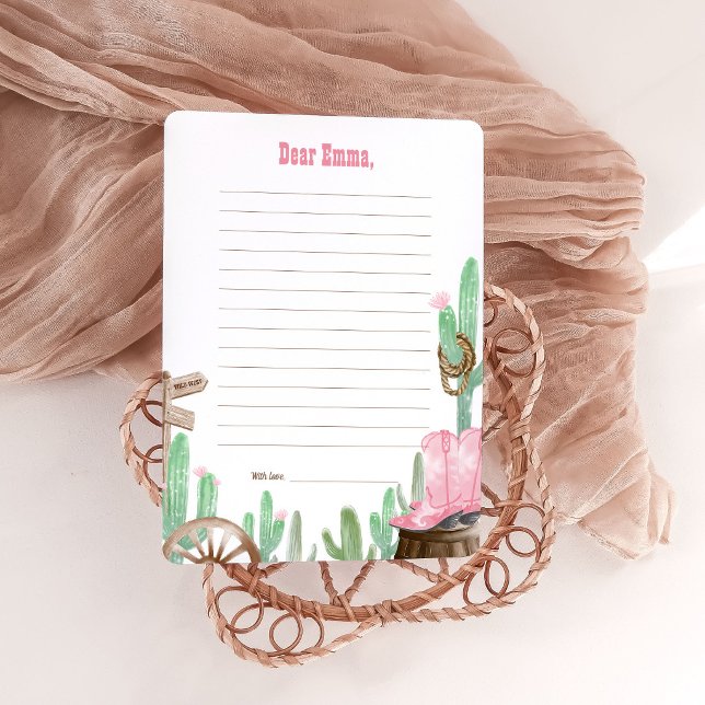 Invitación First Rodeo Pink Wild West Time Capsule Cards (Subido por el creador)