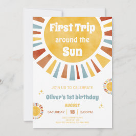 Invitación First Trip Around The Sun Invitation