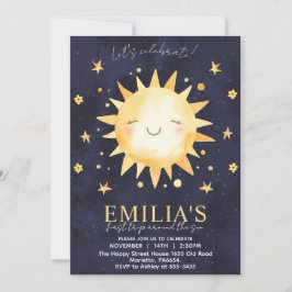 Invitación First Trip Around The Sun Invitation for Birthday