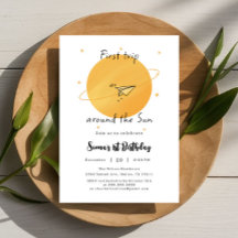 First Trip Around The Sun Paper Airplane Birthday