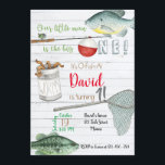 Invitación Fishing Birthday Invitation, Fishing Invitation<br><div class="desc">Customize this Fishing Birthday Invitation with your own information.</div>