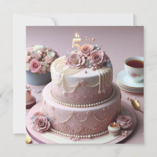 INVITACIÓN FISTICADO QUINTO ANIVERSARIO BODA