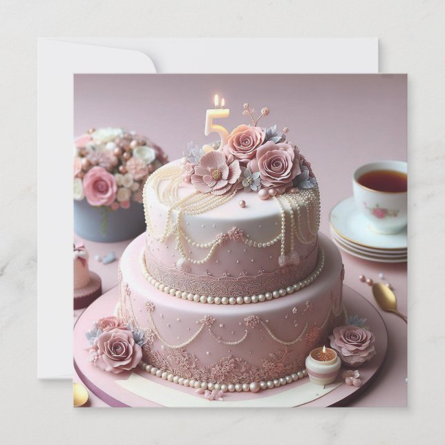 INVITACIÓN FISTICADO QUINTO ANIVERSARIO BODA (Anverso)