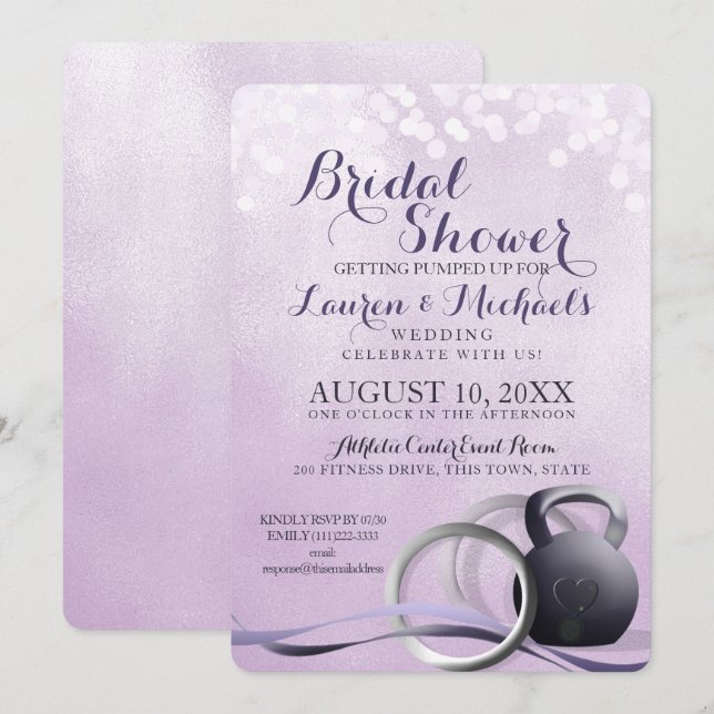 Invitación Fitness Body Building Bridal Shower (Anverso / Reverso)