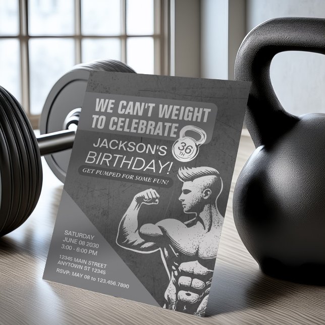 Invitación Fitness Crossfit Weight Workout Birday Party (Subido por el creador)