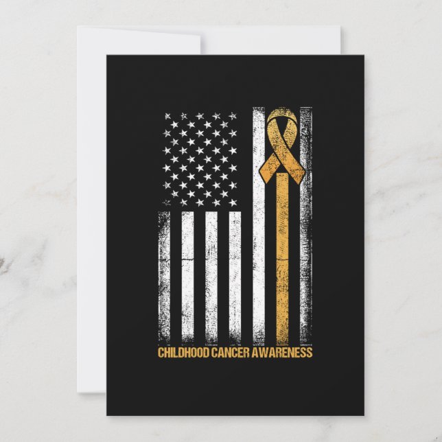 Invitación Flag Childhood Cancer Awareness Gift (Anverso)