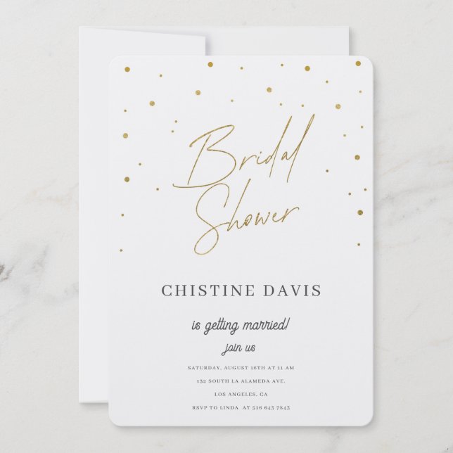 Invitación Flakes & Forever Bridal Shower (Anverso)