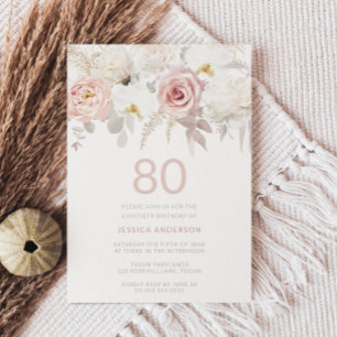 Invitación Flamante Rubor Floral, la espléndida fiesta de cum