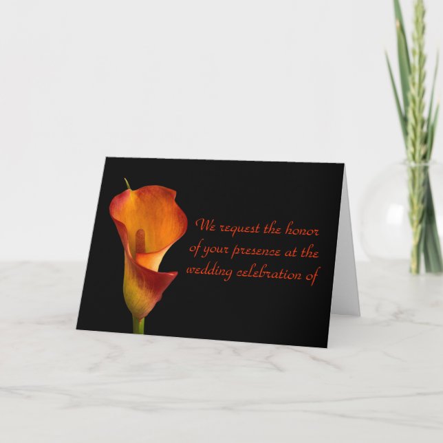 Invitación Flame Calla Lily (Anverso)