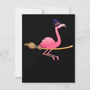 Invitación Flamenco   Bruja Flamenco Divertida Halloween