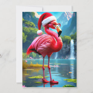Invitación Flamenco de Navidad como Papá Noel-47476
