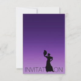 Invitación Flamenco Fiesta de danza latina Purple Lavanda Omb