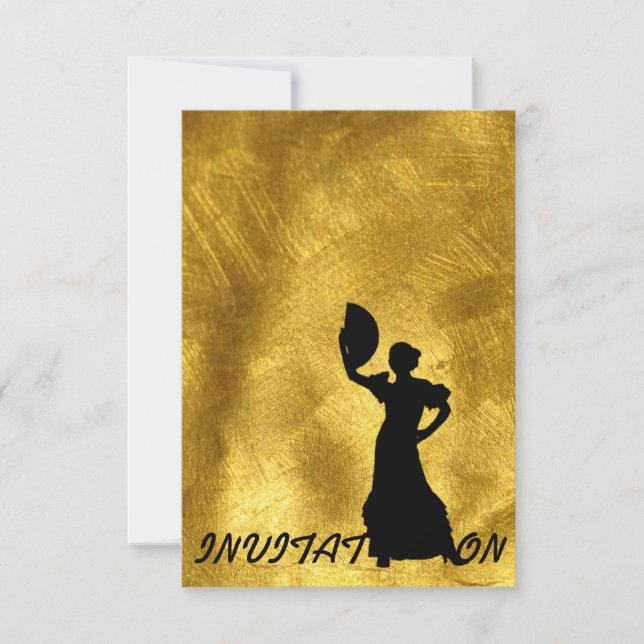 Invitación Flamenco Latin Ball Dance (Anverso)