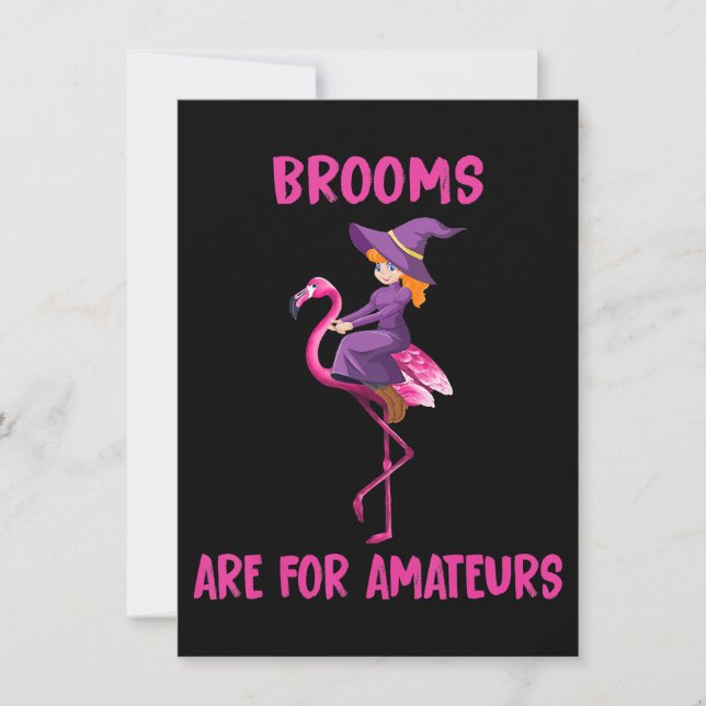 Invitación Flamencos| Disfraz de Halloween Flamingoween (Anverso)