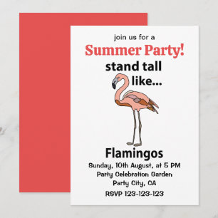 Invitación Flamencos Se Mantienen Erguidos Como Flamencos Fla